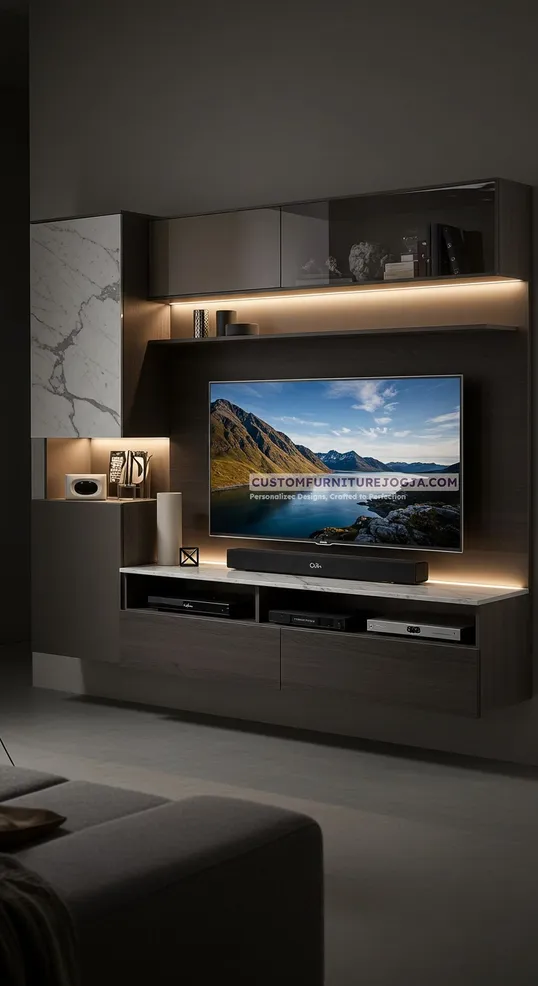 Jasa Pembuatan Cabinet tv kecil Jogja